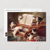 Cat Art: The Kitten's Erwägungsgrund Postkarte (Vorne/Hinten)