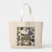 Cat Art Tote Bag Jumbo Stoffbeutel (Rückseite)