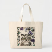 Cat Art Tote Bag Jumbo Stoffbeutel (Vorne)