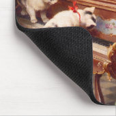 Cat Art: Vintag Art Print: The Kitten's Erwägungsg Mousepad (Ecke)