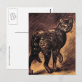 Cat Art - Vintage Kunst - Steinlen Postkarte (Vorne/Hinten)