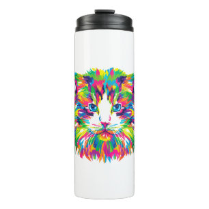 Cat Arte e Cultura Kunst, Dichtung und Musik Thermosbecher