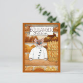 Cat Artisan Baker Bäckerei Brot Postkarte (Stehend Vorderseite)