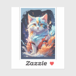 Cat Artwork Aufkleber