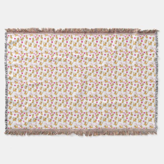 Cat Artwork | Niedliche Katze Valentine Decke (Vorderseite)