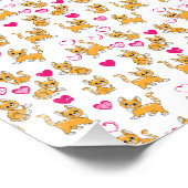 Cat Artwork | Niedliche Katze Valentine Poster (Ecke)