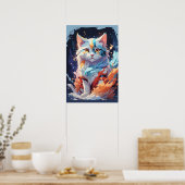 Cat Artwork Poster (Küche)