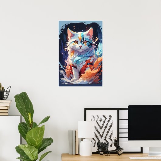 Cat Artwork Poster (Heimbüro)