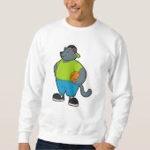 Cat as Basketball player with Basketball Sweatshirt (Vorderseite)