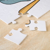 Cat as Wizard mit Zauberstab & Hut Puzzle (Seite)