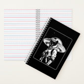 Cat Astronaut Alien UFO Science Fiction Notizblock (Innen)