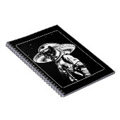 Cat Astronaut Alien UFO Science Fiction Notizblock (Rechte Seite)