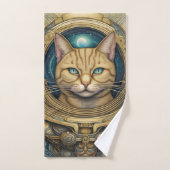 Cat Astronaut cyberpunk art Badhandtuch Set (Handtuch)