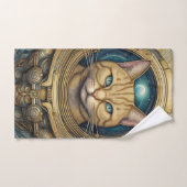 Cat Astronaut cyberpunk art Badhandtuch Set (Handtuch)