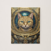 Cat Astronaut cyberpunk art Puzzle (Vertikal)