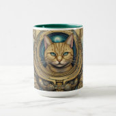 Cat Astronaut cyberpunk art Tasse (Zentrum)