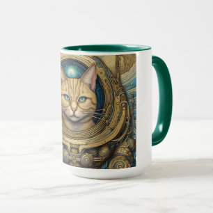 Cat Astronaut cyberpunk art Tasse