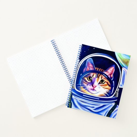 Cat Astronaut im Space Journal Notizblock (Innenseite)