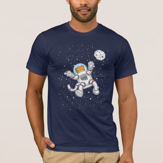 Cat Astronaut im Weltraum Anzug Funny Astronomie T-Shirt (Vorderseite)