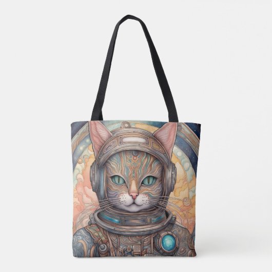Cat Astronaut ist eine aufwändige Animation Tasche (Rückseite)
