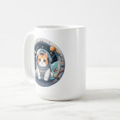Cat Astronaut Kaffeetasse (Vorderseite Links)