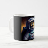 Cat Astronaut Kaffeetasse (Vorderseite Links)
