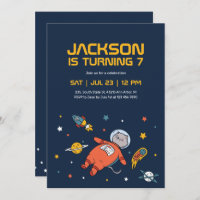Cat Astronaut Outer Space Kindergeburtstag