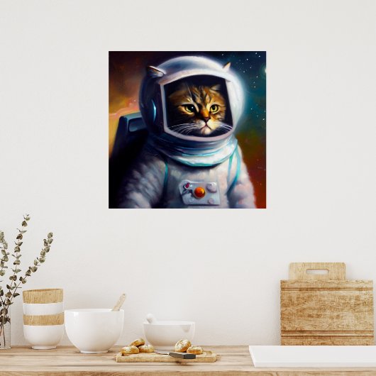 Cat Astronaut Poster (Küche)