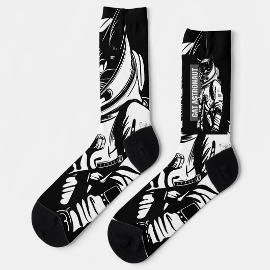 Cat Astronaut Socken (Linkes Detail)