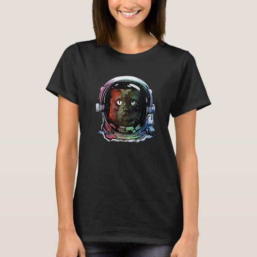 Cat Astronaut Space Cat  Retro  2 T-Shirt (Vorderseite)