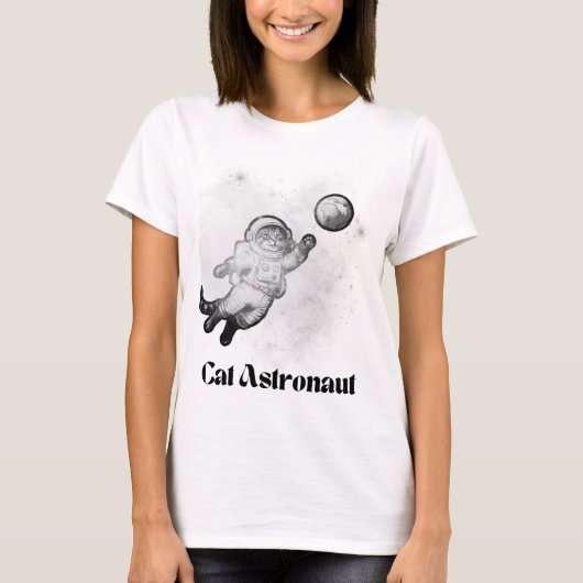 Cat Astronaut T-Shirt (Vorderseite)