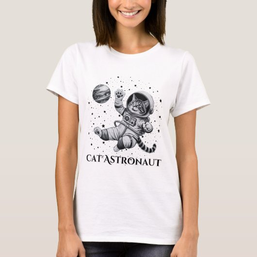 Cat Astronaut T-Shirt (Vorderseite)