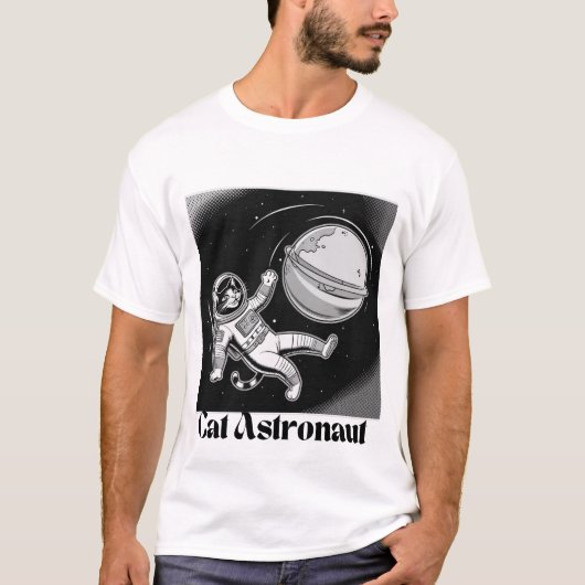 Cat Astronaut T-Shirt (Vorderseite)