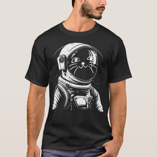 Cat Astronaut T-Shirt (Vorderseite)