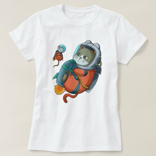 Cat Astronaut T - Shirt (Design vorne)
