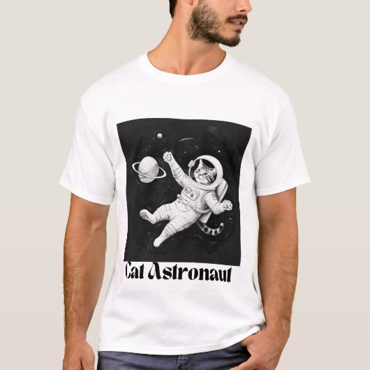 Cat Astronaut T-Shirt (Vorderseite)