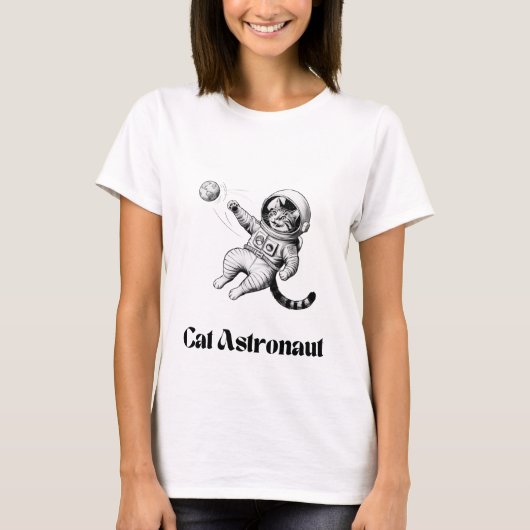 Cat Astronaut T-Shirt (Vorderseite)