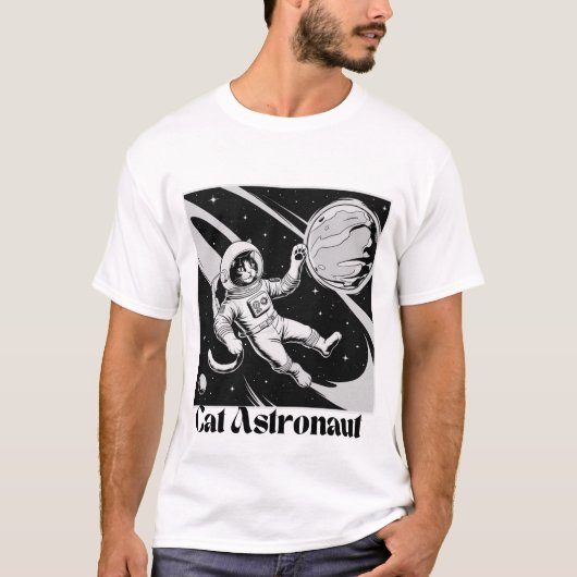 Cat Astronaut T-Shirt (Vorderseite)