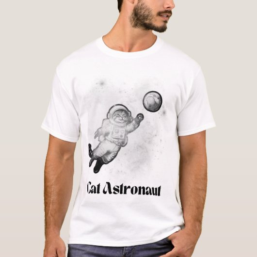 Cat Astronaut T-Shirt (Vorderseite)