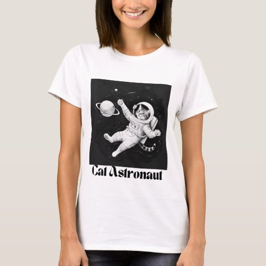 Cat Astronaut T-Shirt (Vorderseite)