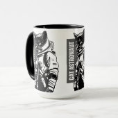 Cat Astronaut Tasse (Vorderseite Links)
