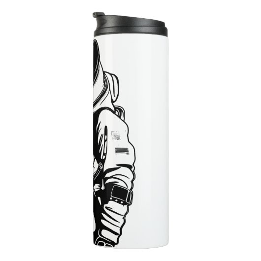 Cat Astronaut  Thermosbecher (Nach rechts gedreht)