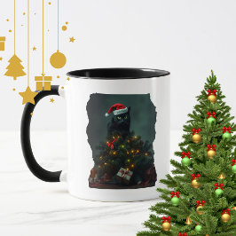 Cat-astrophe Christmas Holiday Chaos Funny Cat  Tasse