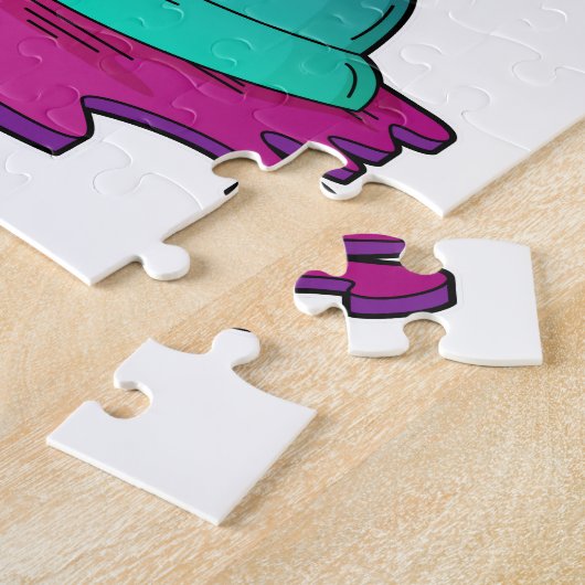 Cat at Chess with Chess piece Rook Puzzle (Seite)