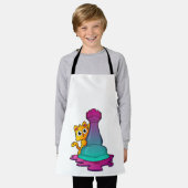 Cat at Chess with Chess piece Rook Schürze (Getragen)