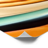 Cat at Diner Orders a Cheeseburger Poster (Ecke)