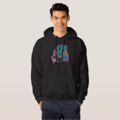 Cat at DJ desk Hoodie (Vorne ganz)