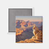 Cat at Grand Canyon National Park Magnet (Vorderseite/Rückseite)