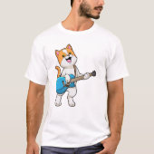 Cat at Music with Gitarre T-Shirt