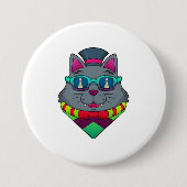 Cat at Schach mit Schachstück gepaart Button (Vorderseite)